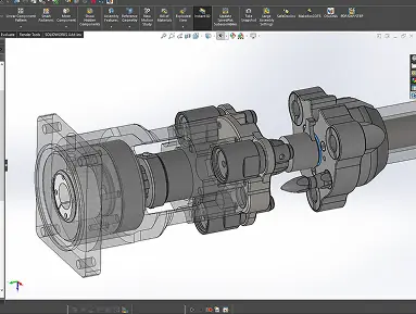 Zrzut ekranu programu do projektowania mechaniki
